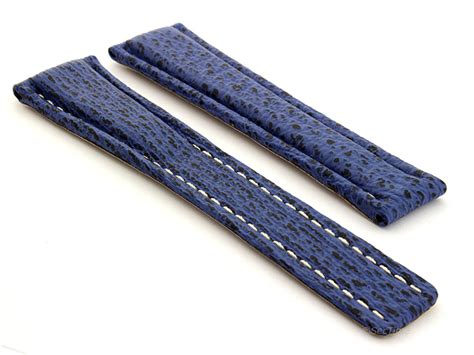 breitling blue sharkskin strap|Watch Straps Online .